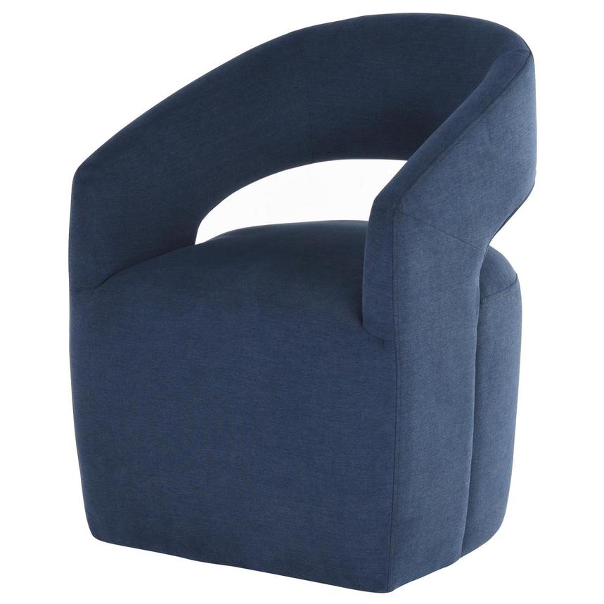 Lilly Blue Arm Chair w/Casters  main image, 1 of 6 images.