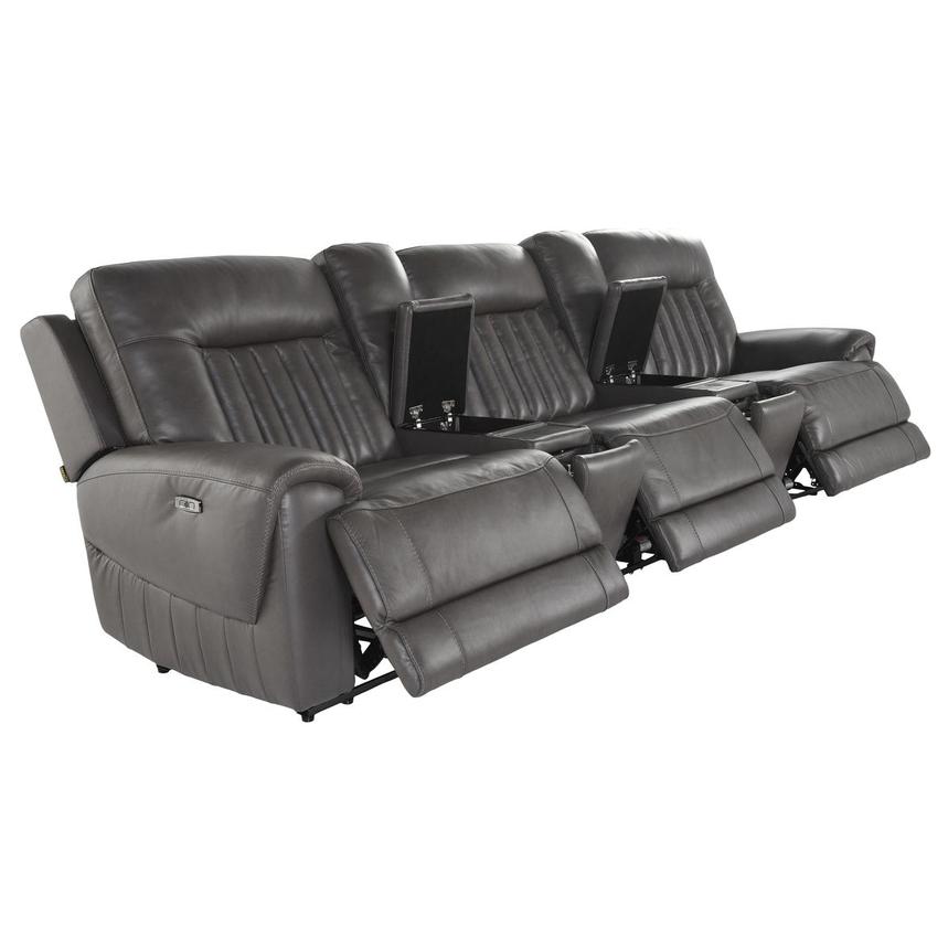 Devin Home Theater Leather Seating with 5PCS/3PWR  alternate image, 3 of 7 images.