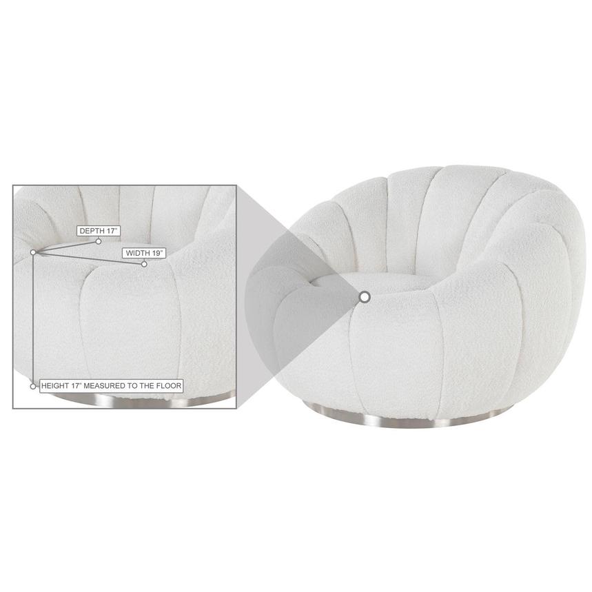 Amalfi White Accent Chair  alternate image, 6 of 6 images.