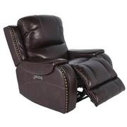 Durham Brown Leather Power Recliner  alternate image, 3 of 6 images.