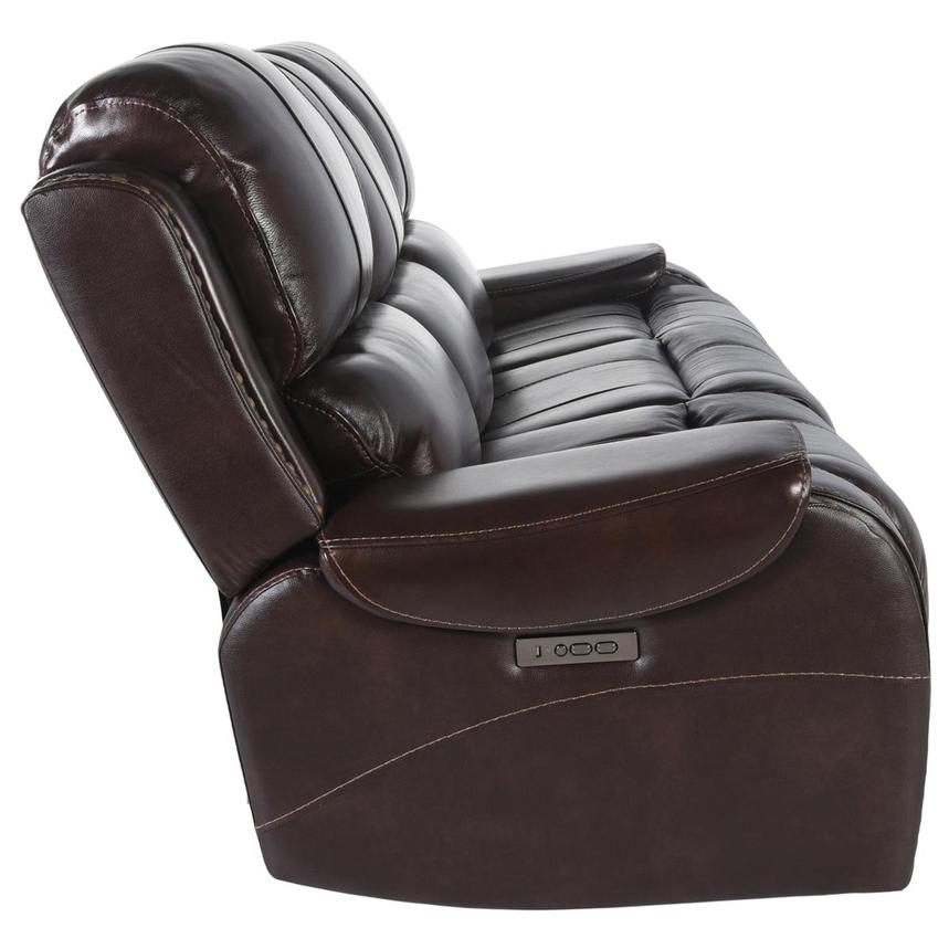 Durham Brown Leather Power Reclining Sofa  alternate image, 4 of 6 images.