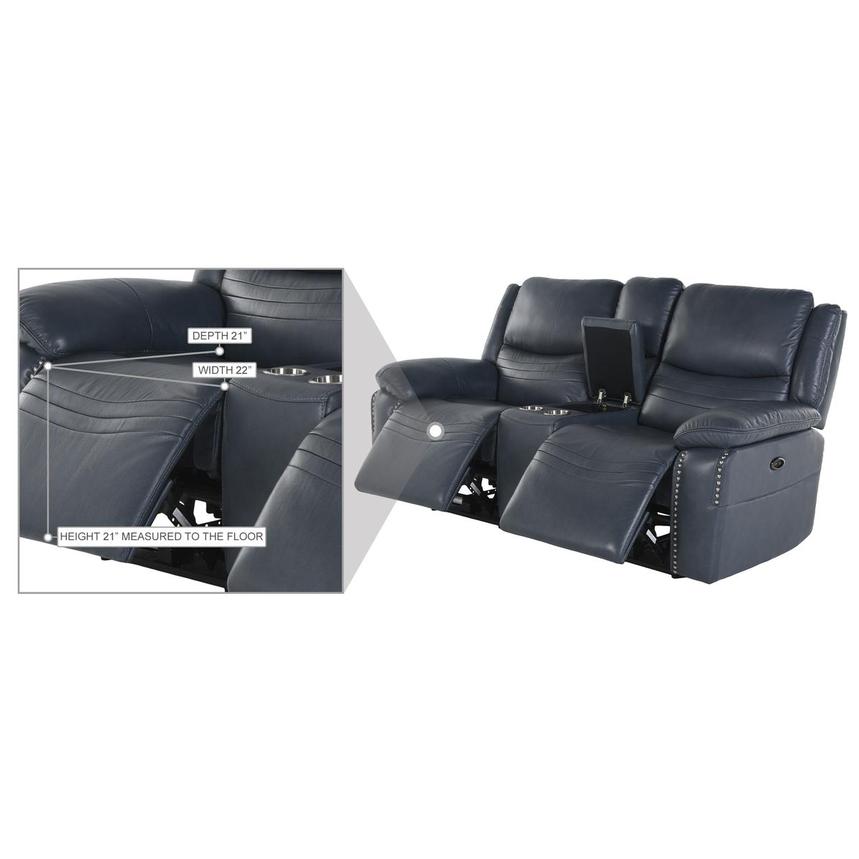 Onyx Leather Power Reclining Sofa w/Console  alternate image, 5 of 5 images.