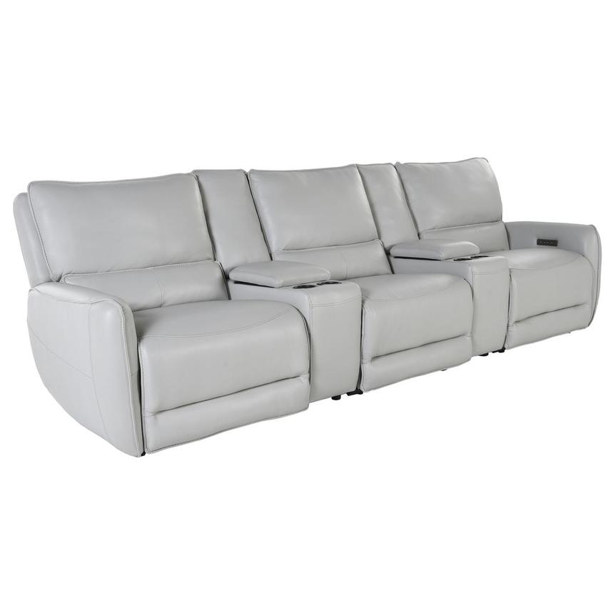 Georgia Home Theater Leather Seating with 5PCS/2PWR alternate image, 2 of 5 images.