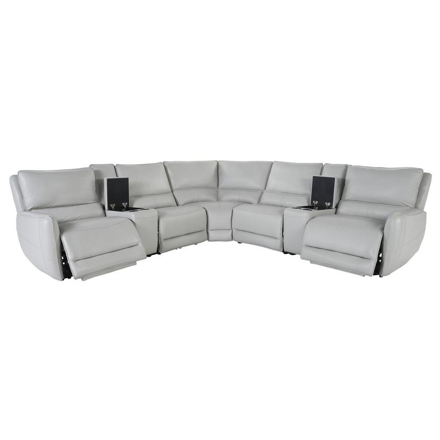 Georgia Leather Power Reclining Sectional with 7PCS/3PWR  alternate image, 2 of 6 images.