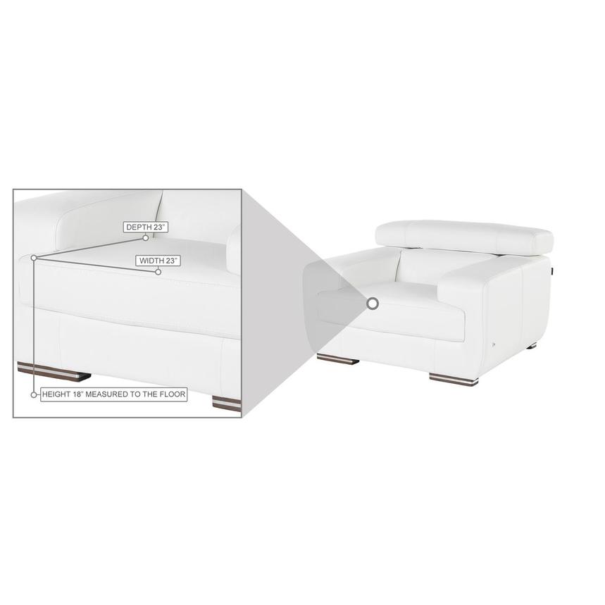 Grace White Leather Chair  alternate image, 7 of 7 images.