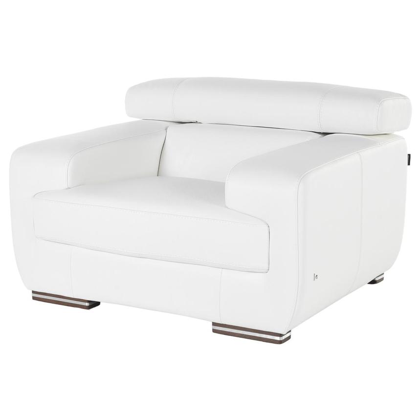 Grace White Leather Chair main image, 1 of 7 images.