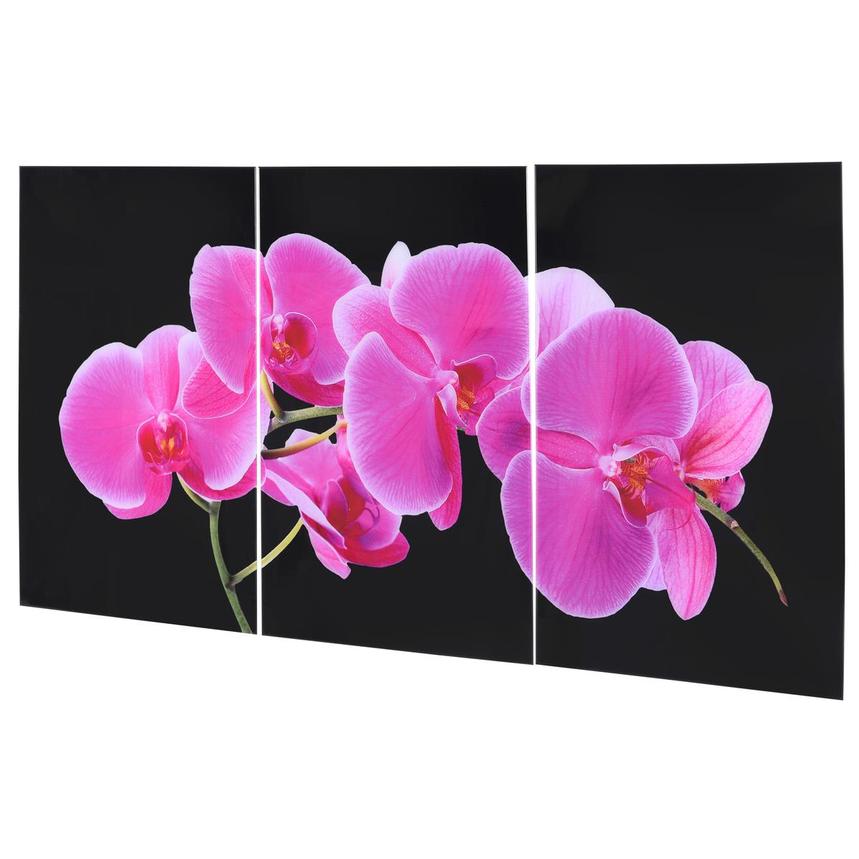 Pink Orchid Set of 3 Acrylic Wall Art  alternate image, 2 of 2 images.