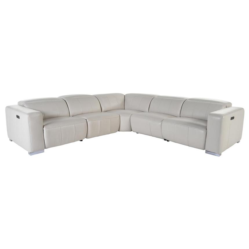 Samar Leather Power Reclining Sectional with 5PCS/2PWR  main image, 1 of 5 images.