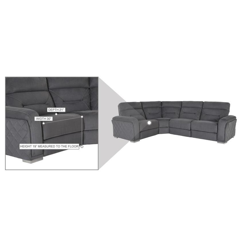 Kim Gray Power Reclining Sectional with 4PCS/2PWR  alternate image, 6 of 6 images.