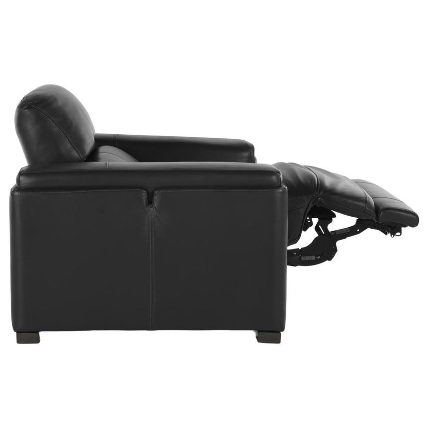 Charlette Dark Gray Leather Power Recliner El Dorado Furniture