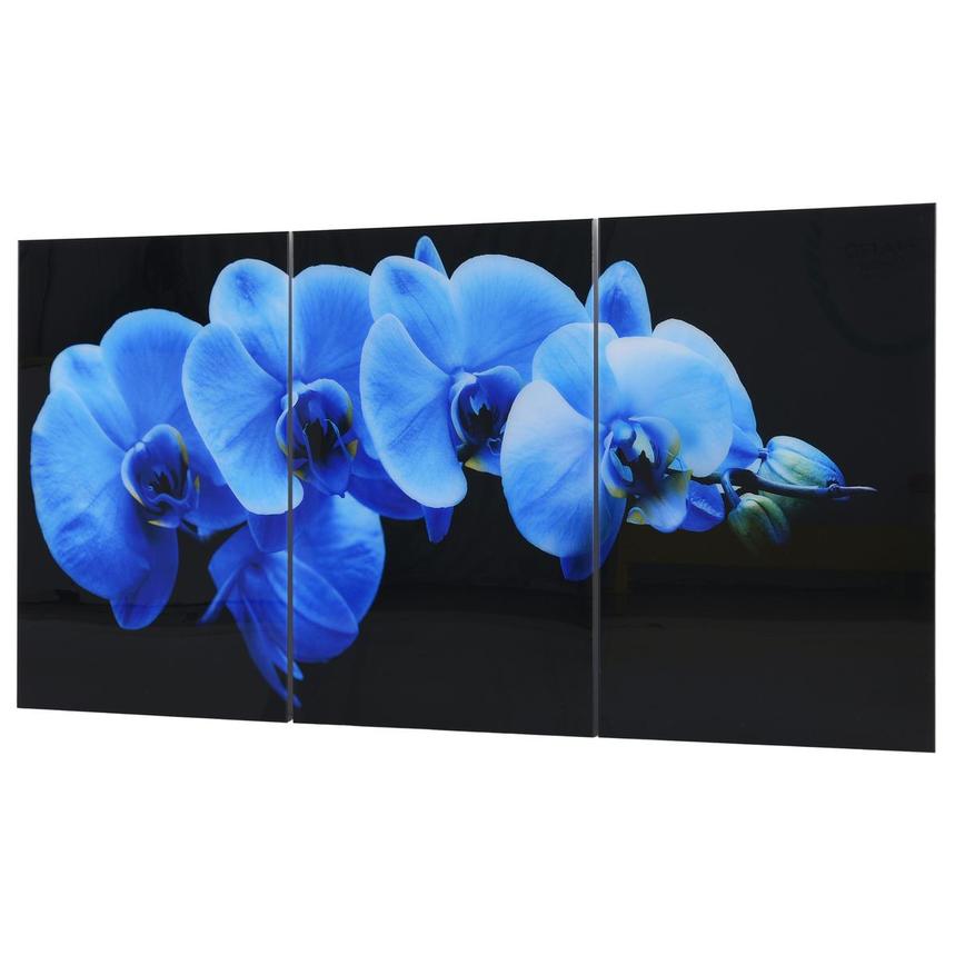 Blue Orchid Set of 3 Acrylic Wall Art alternate image, 2 of 2 images.