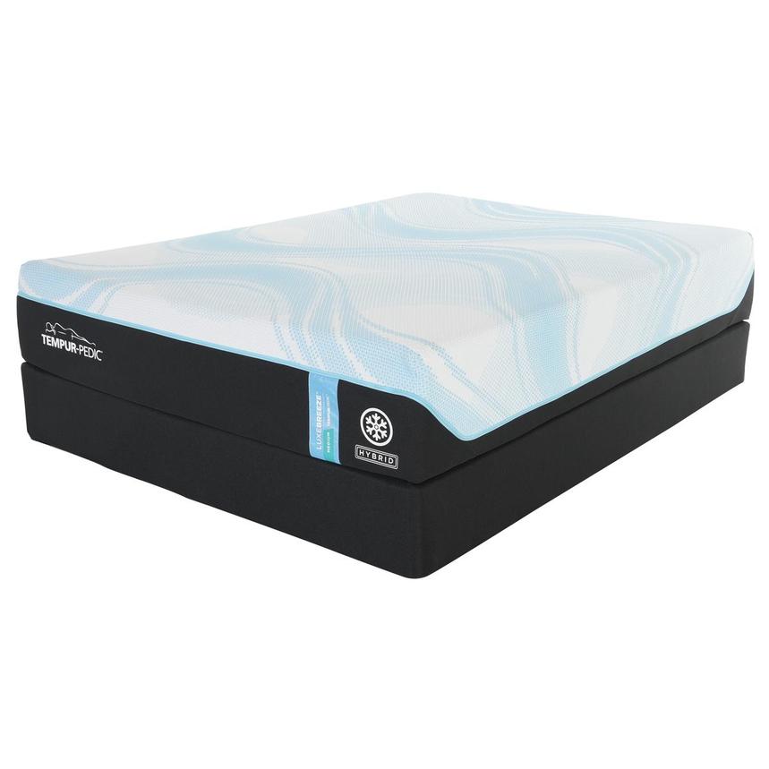 LuxeBreeze Hybrid-Med Soft King Mattress w/Low Foundation by Tempur ...