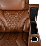 Pummel Tan Leather Power Recliner  alternate image, 6 of 9 images.