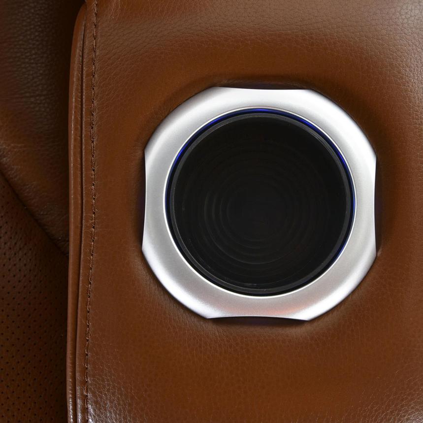 Pummel Tan Leather Power Recliner alternate image, 7 of 9 images.