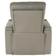 Santiago Gray Leather Power Recliner  alternate image, 7 of 8 images.