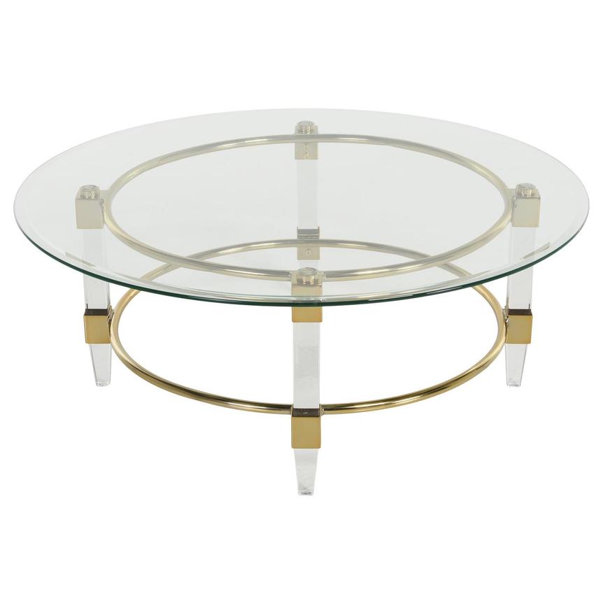 Caroline Gold Round Coffee Table  alternate image, 2 of 2 images.