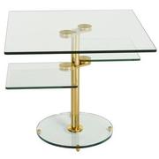 Square Clear Gold Side Table  main image, 1 of 2 images.