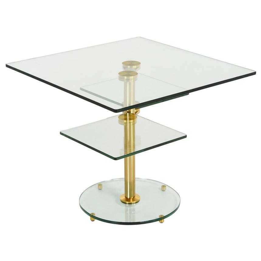 Square Clear Gold Side Table alternate image, 2 of 2 images.