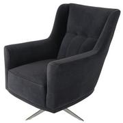 Loretto Navy Swivel Accent Chair  main image, 1 of 4 images.
