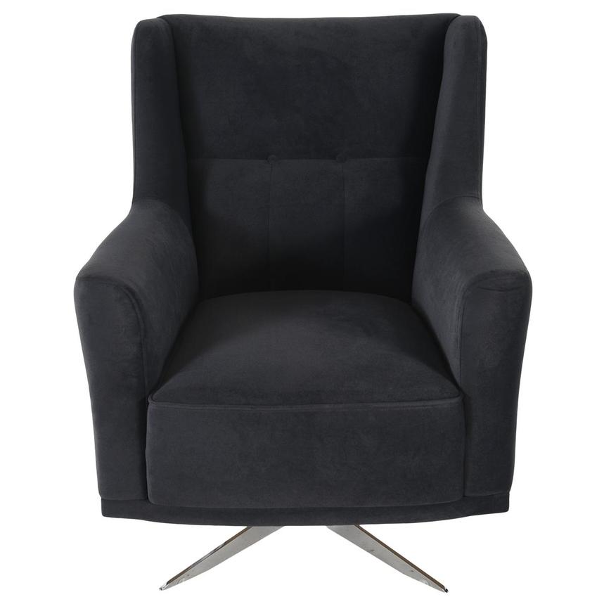 Loretto Navy Swivel Accent Chair  alternate image, 2 of 4 images.