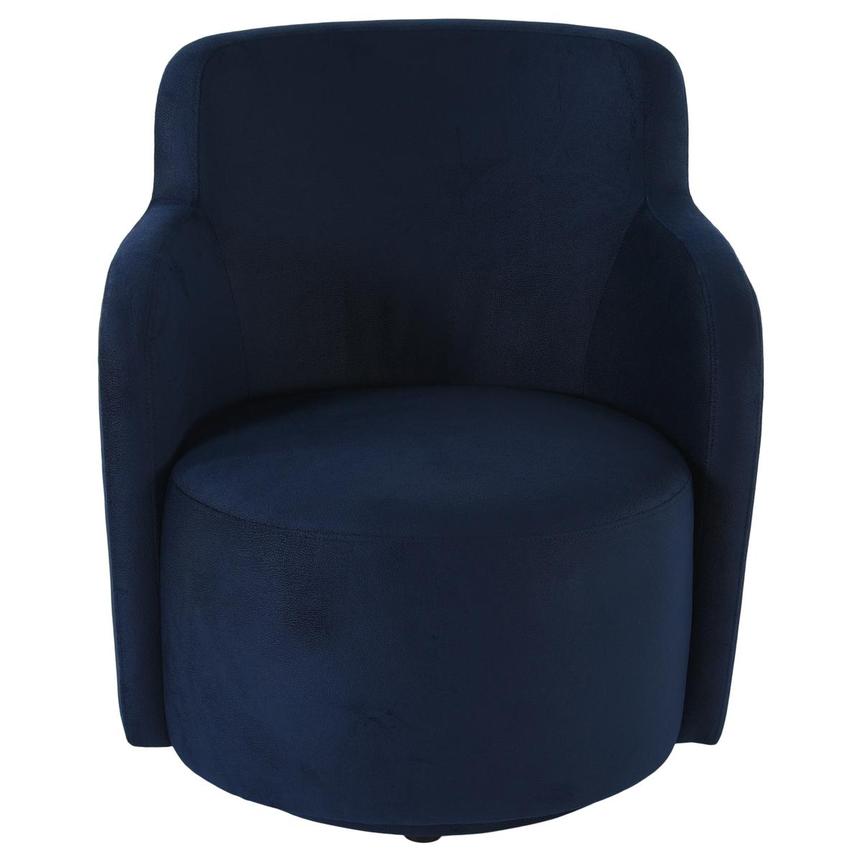 Blue swivel deals club chair