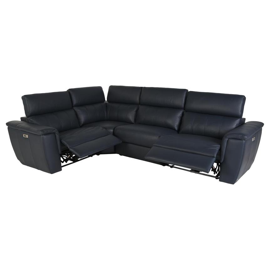 Washington Blue Power Reclining Sectional with 4PCS/2PWR alternate image, 2 of 5 images.