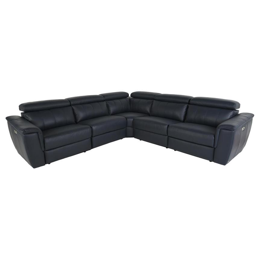 Washington Blue Power Reclining Sectional with 5PCS/3PWR  alternate image, 2 of 7 images.