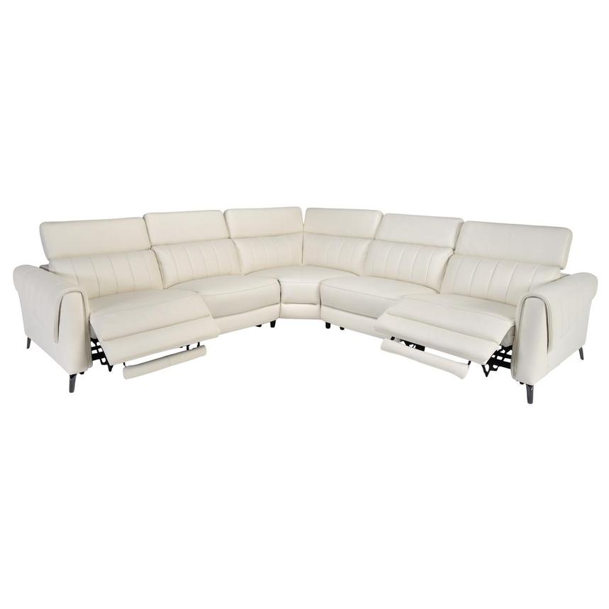 Aysel Leather Power Reclining Sectional with 5PCS/2PWR  alternate image, 2 of 6 images.