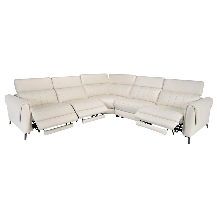 Aysel Leather Power Reclining Sectional with 5PCS/3PWR  alternate image, 2 of 6 images.