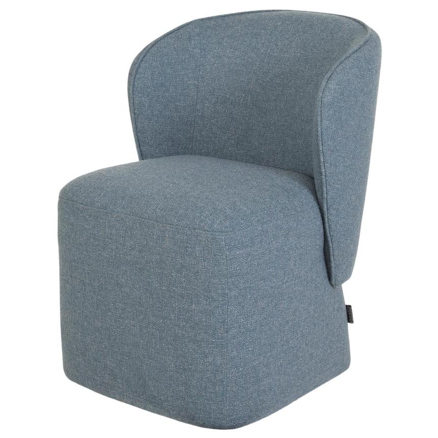 Lottie Blue Side Chair w/Casters  main image, 1 of 7 images.