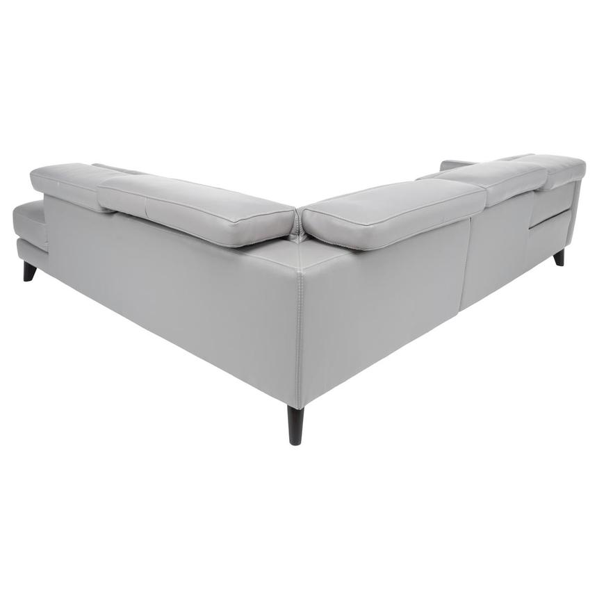 Johana Taupe Leather Power Reclining Sofa w/Right Chaise El Dorado