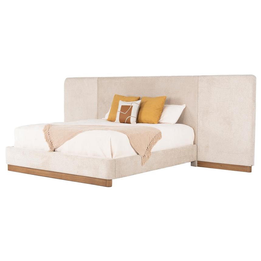 Beckley King Upholstered Panel Bed w/Side Panels  main image, 1 of 6 images.