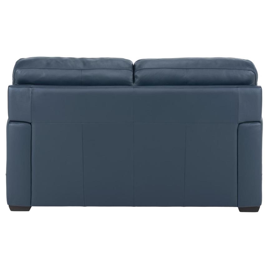 Amadeo Blue Leather Loveseat by Natuzzi Editions  alternate image, 4 of 7 images.