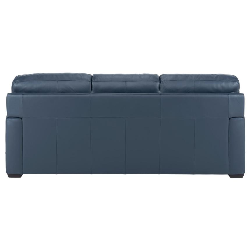 Amadeo Blue Leather Sofa by Natuzzi Editions  alternate image, 4 of 7 images.