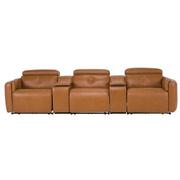 Kamet Home Theater Leather Seating with 5PCS/2PWR  main image, 1 of 7 images.