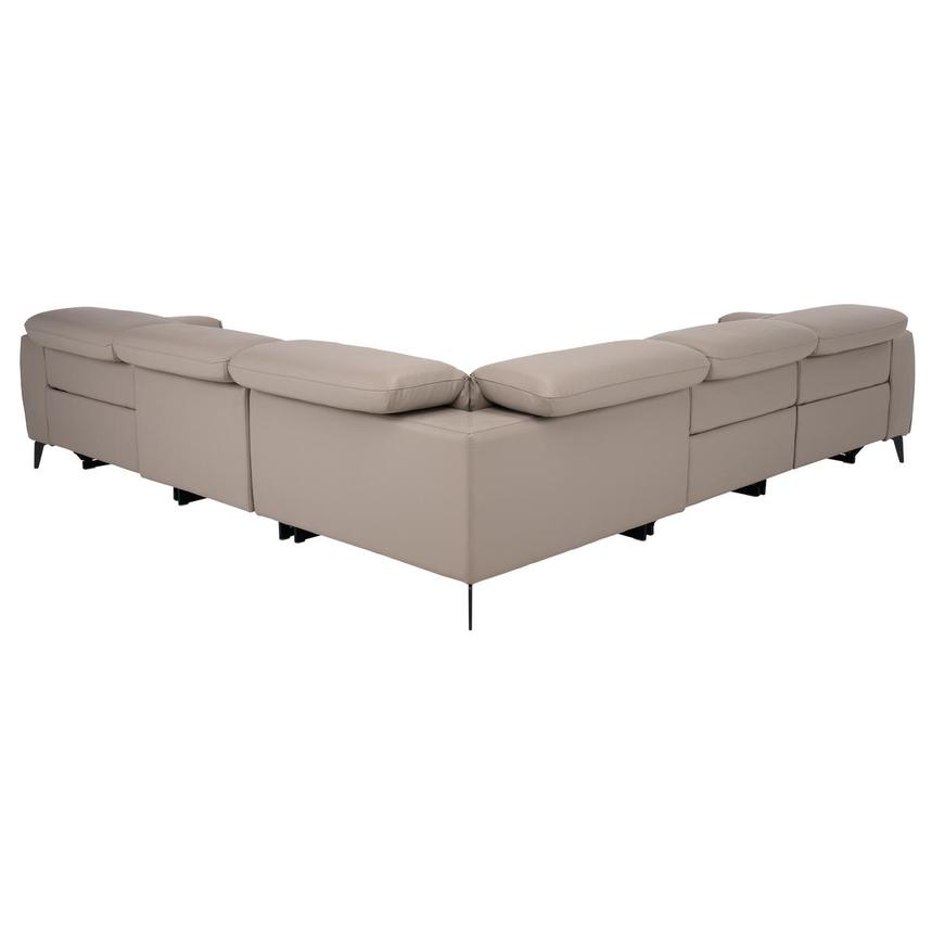 Luke Taupe Leather Power Reclining Sofa with 5PCS/2PWR  alternate image, 4 of 8 images.