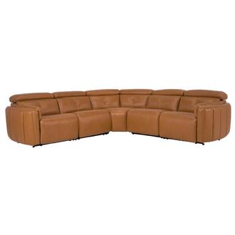 Kamet Leather Power Reclining Sectional with 5PCS/3PWR
