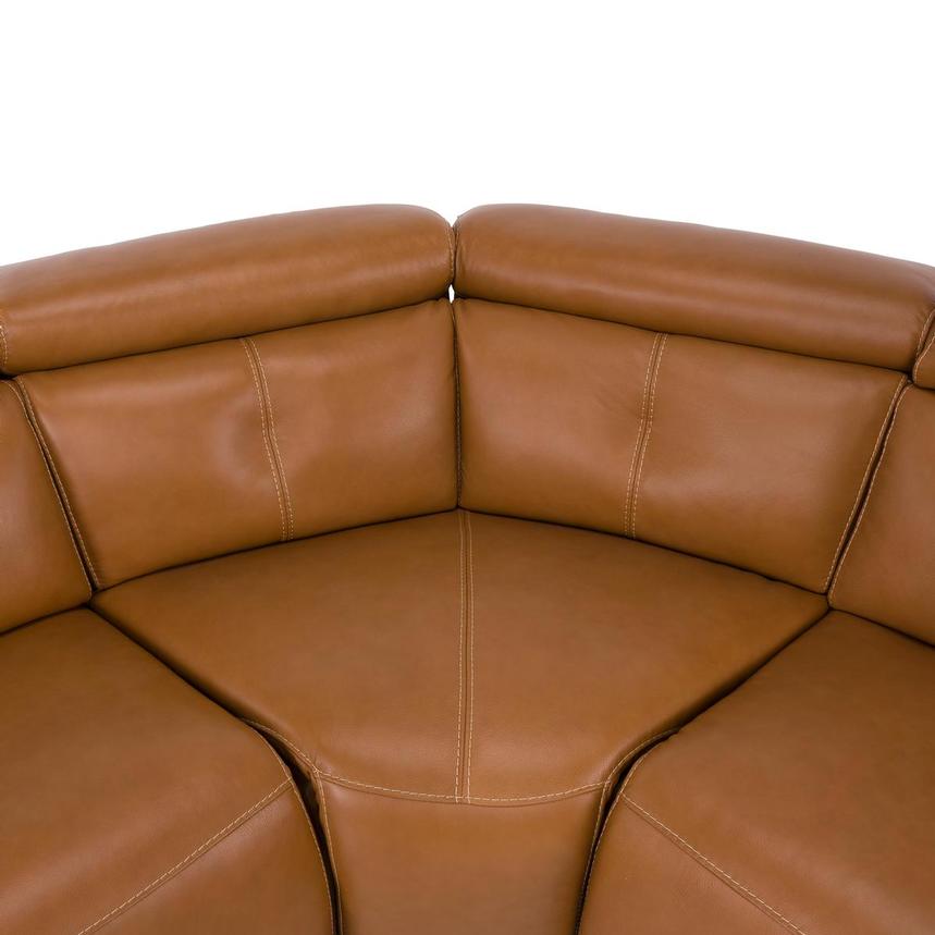 Kamet Tan Leather Power Reclining Sectional with 5PCS/2PWR alternate image, 4 of 7 images.
