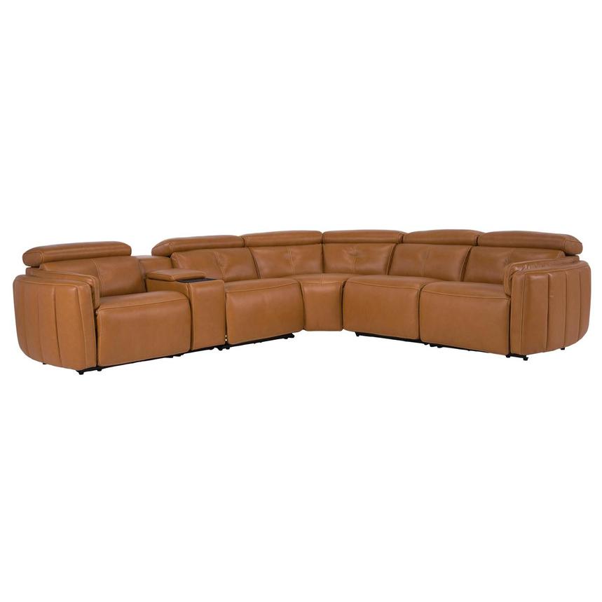 Kamet Leather Power Reclining Sectional with 6PCS/2PWR  main image, 1 of 9 images.