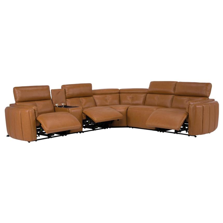 Kamet Leather Power Reclining Sectional with 6PCS 3PWR El Dorado