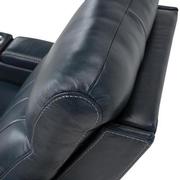 Neptune Blue Leather Power Recliner  alternate image, 6 of 11 images.