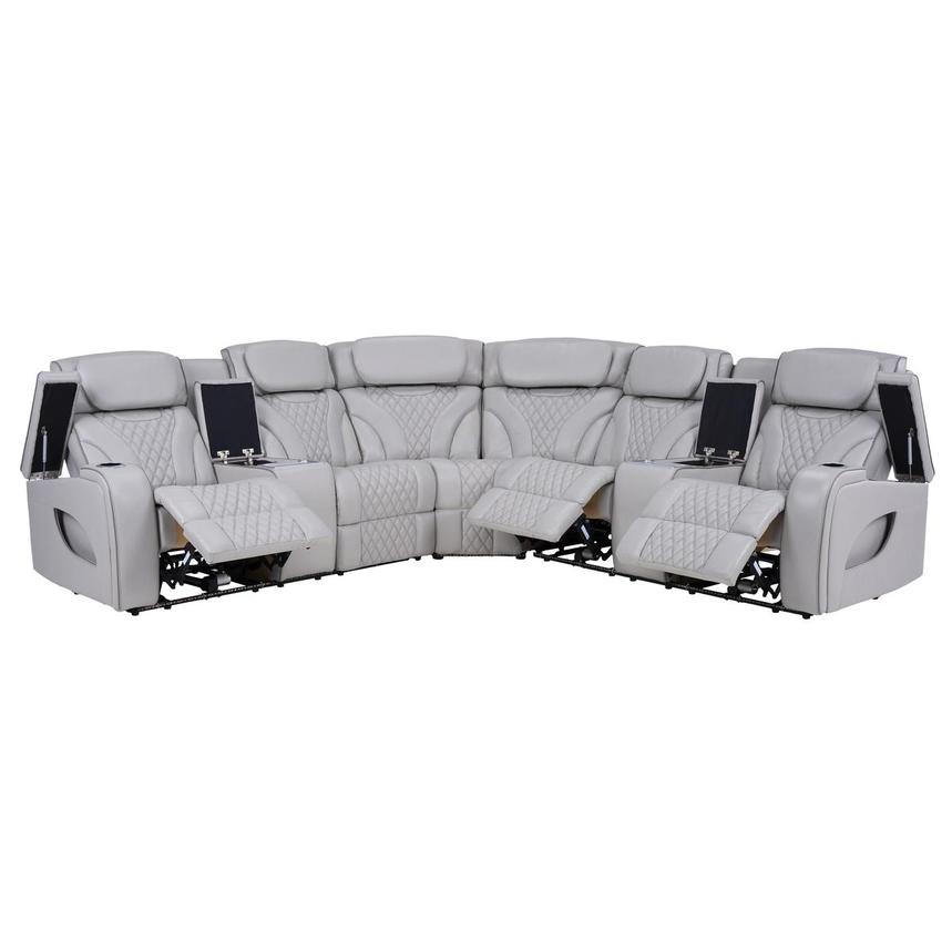 Pummel Gray Power Corner Sofa  alternate image, 4 of 16 images.