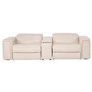 Trevor Leather Power Reclining Sofa w/Console  main image, 1 of 11 images.