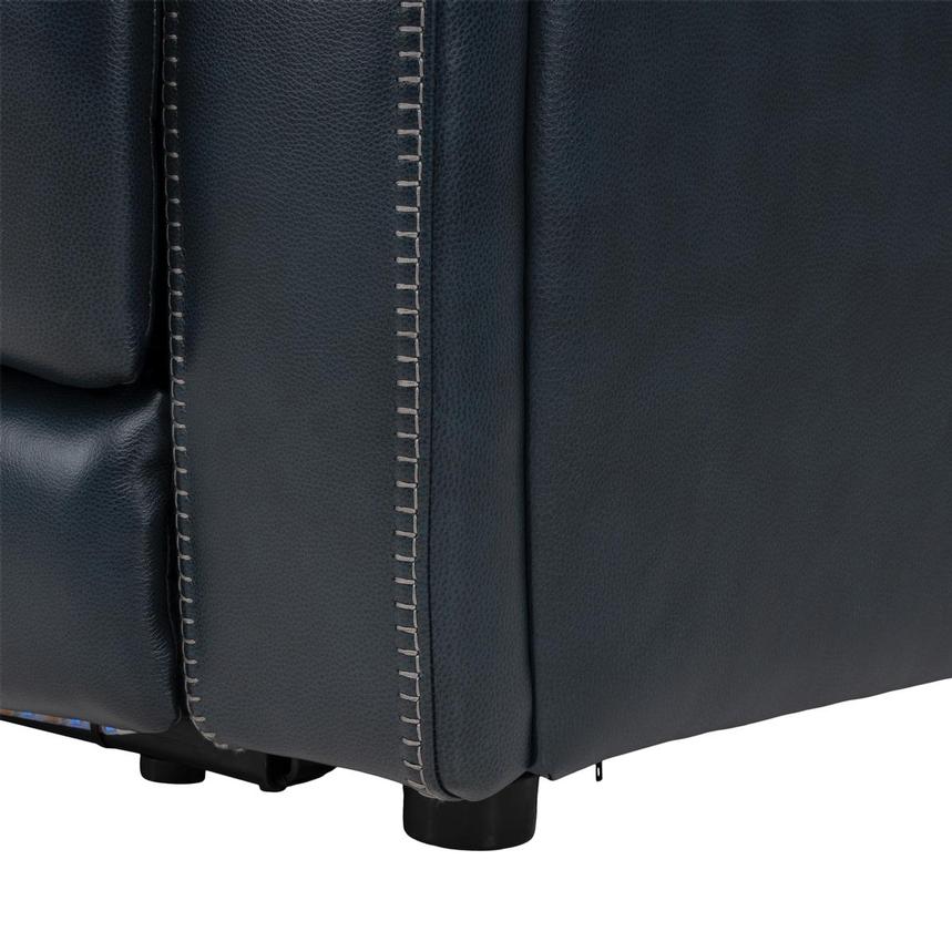 Neptune Blue Leather Power Reclining Sofa alternate image, 12 of 12 images.