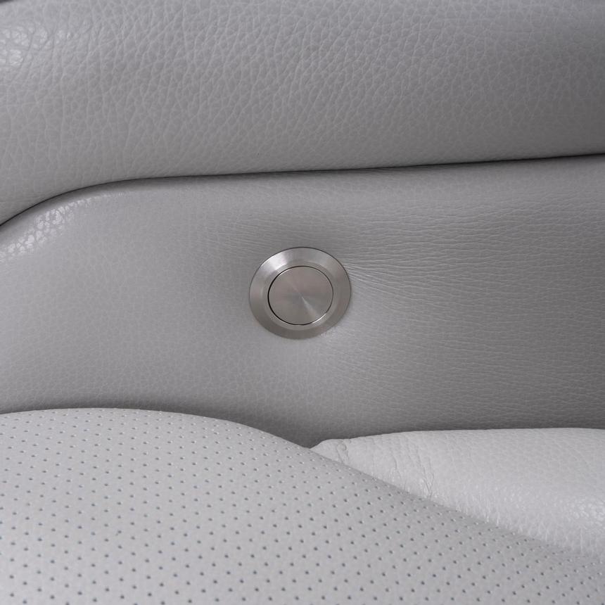 Pummel Gray Leather Corner Sofa  alternate image, 14 of 16 images.