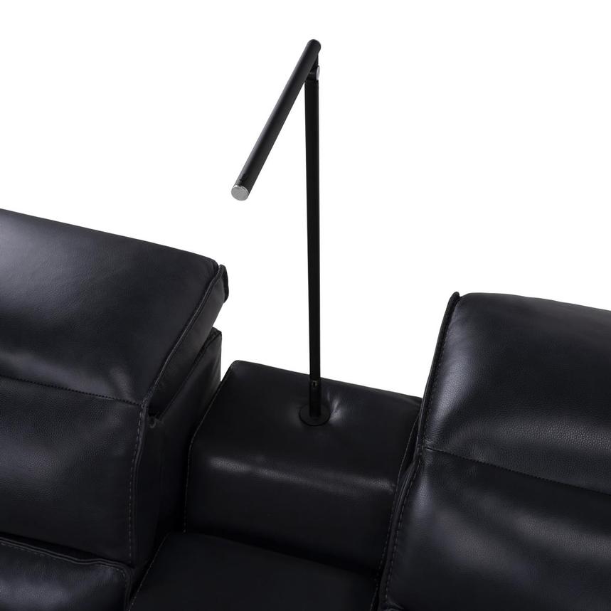 Cosmo II Blueberry Leather Power Reclining Sofa w/Console  alternate image, 4 of 10 images.