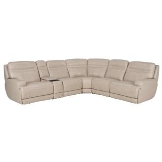 Scottsdale Leather Power Reclining Sectional with 6PCS/2PWR