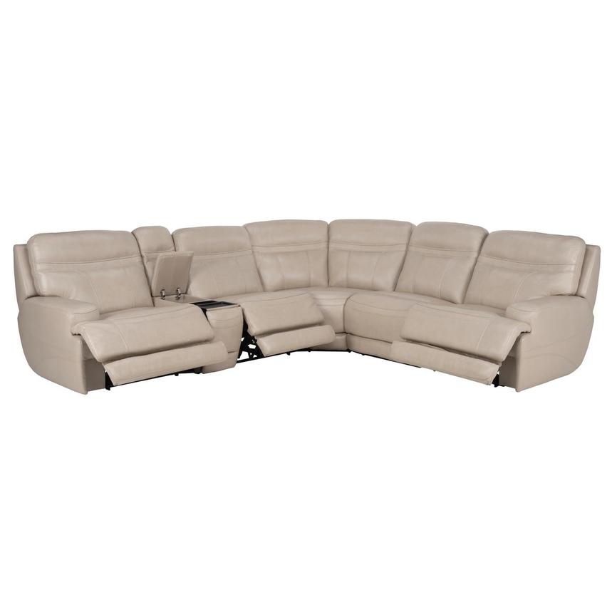 Scottsdale Leather Power Reclining Sectional with 6PCS/3PWR  alternate image, 2 of 15 images.