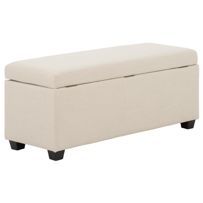 Beige Palace Storage Bench w/ 2 Ottomans  alternate image, 2 of 7 images.