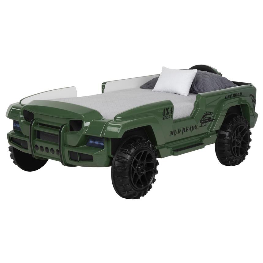 OFF-Road Green Twin Car Bed w/Mattress  alternate image, 2 of 10 images.